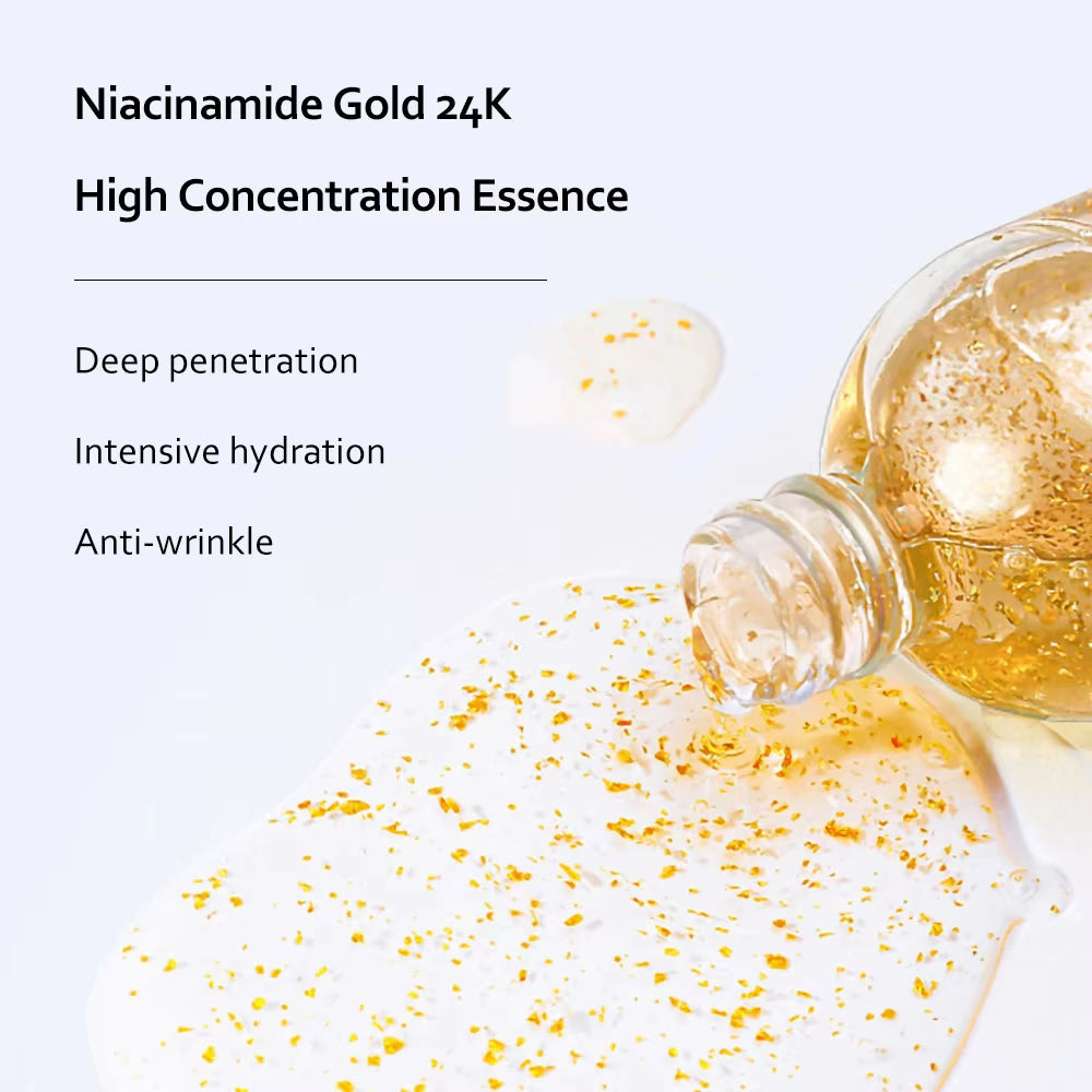 Skincare Set 24K Gold Niacinamide Face Serum anti Ageing Skin Products Remove Dark Circles Collagen Eye Cream Skin Care Kit