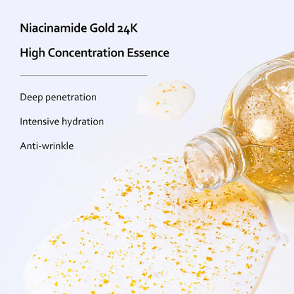 Skincare Set 24K Gold Niacinamide Face Serum anti Ageing Skin Products Remove Dark Circles Collagen Eye Cream Skin Care Kit